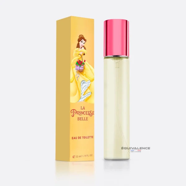 Flacon parfum enfant 33ml princesse Belle disney avec boite jaune illustré