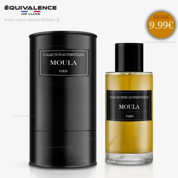 Flacon du Parfum Moula Collection Privée Authentique 50ml accompagné de sa boîte raffinée, un symbole d'élégance et de prestige.