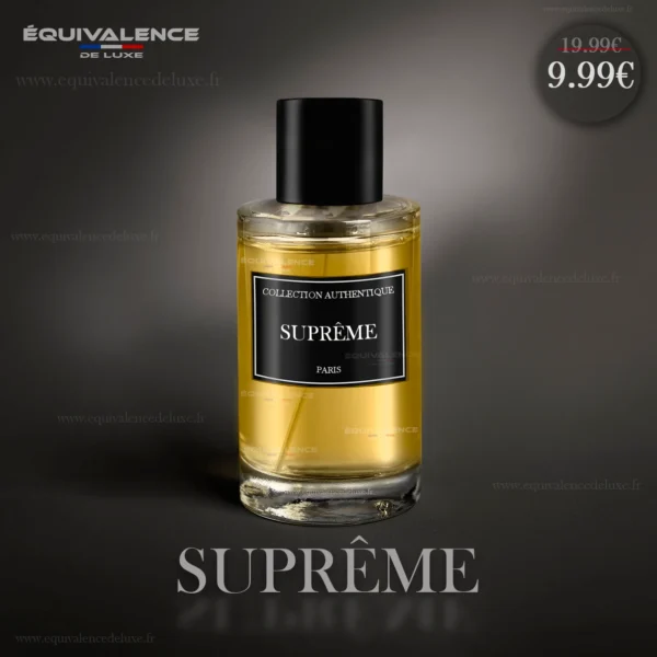 Flacon détaillé de l'Eau de Parfum Suprême 50ml, un bijou olfactif de la Collection Privée.