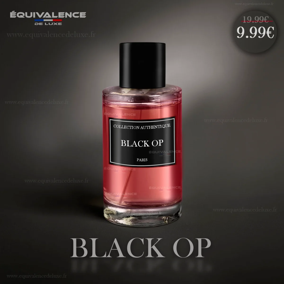 Flacon sophistiqué du Parfum Black OP Collection Privée 50ml, une fragrance intense et envoûtante.