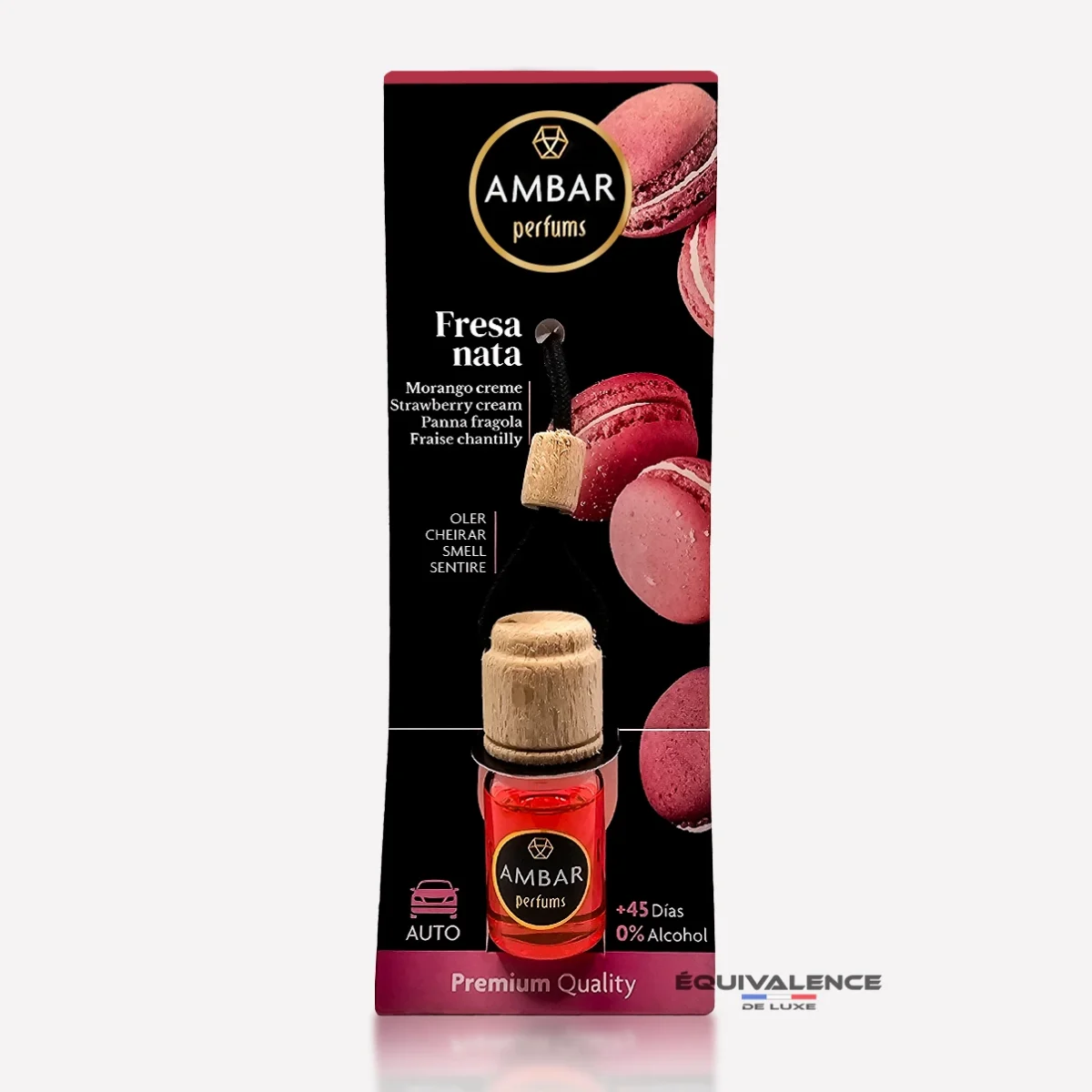 Diffuseur de parfum pour voiture Ambar -Fraise Chantilly