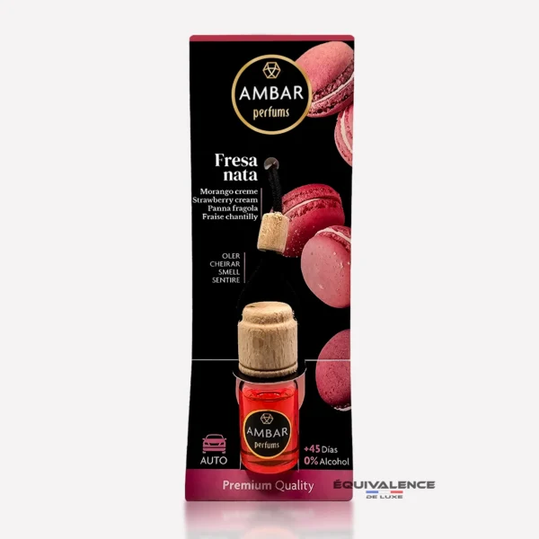 Diffuseur de parfum pour voiture Ambar -Fraise Chantilly