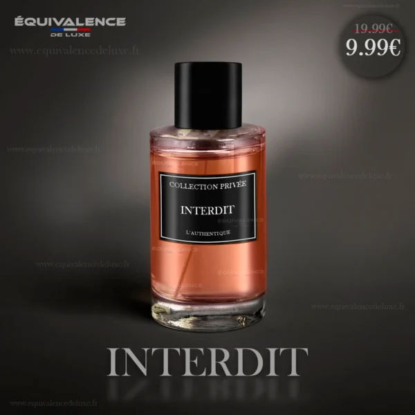 Flacon élégant du Parfum Interdit Collection Privée 50ml, une fragrance audacieuse et intrigante.