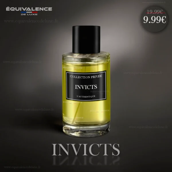 Flacon élégant du Parfum Invicts Collection Privée Authentique 50ml, une fragrance dynamique et puissante aux accords frais et boisés.