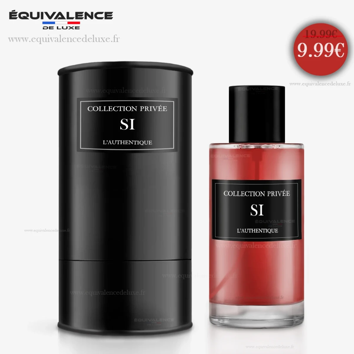 Flacon du Parfum Si Collection Privée Authentique 50ml accompagné de sa boîte élégante, une alliance parfaite entre douceur et sophistication.