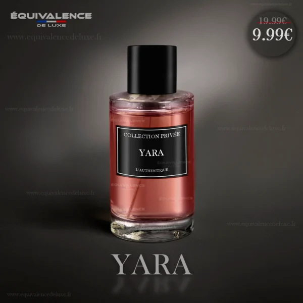 Flacon élégant du Parfum Collection Privée Yara 50ml, une Eau de Parfum délicate et sophistiquée.