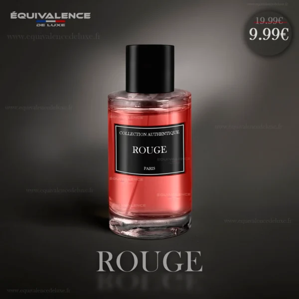 Flacon raffiné du Parfum Rouge Collection Privée Authentique 50ml, une fragrance intense et séduisante aux accords floraux et épicés.