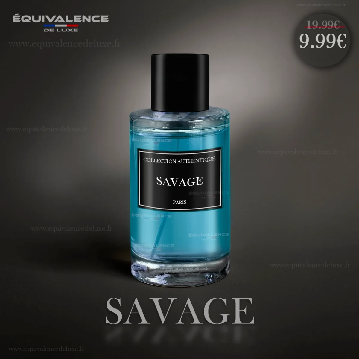 Flacon élégant du Parfum Savage Collection Privée Authentique 50ml, une fragrance audacieuse et raffinée aux notes boisées et fraîches.