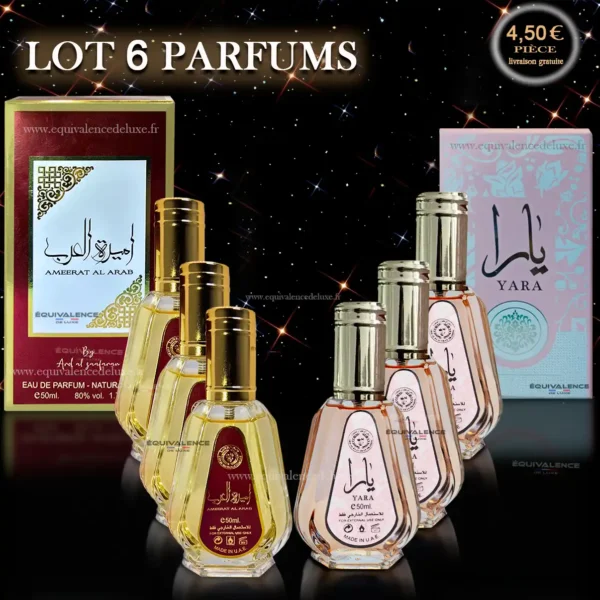 lot de parfum dubai à petit prix . photo de flaons yara et ammerat