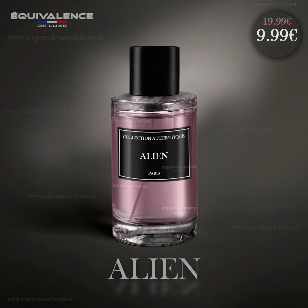 Flacon sophistiqué du Parfum Alien Collection Privée Authentique 50ml, une fragrance mystérieuse et envoûtante aux accords ambrés et floraux.