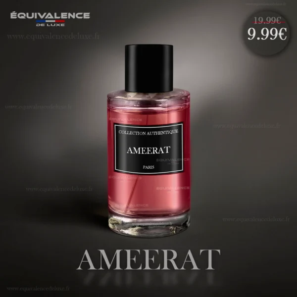 Flacon élégant du Parfum Ameerat Collection Privée 50ml, une fragrance noble et envoûtante aux accords orientaux et floraux.