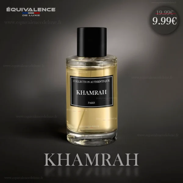 Flacon sophistiqué du Parfum Khamrah Collection Privée Authentique 50ml, une fragrance orientale et épicée