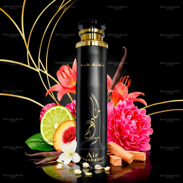 MAAHIR Air Freshener 300ML – Spray Dubai pour Maison aux Notes Florales et Fruitées