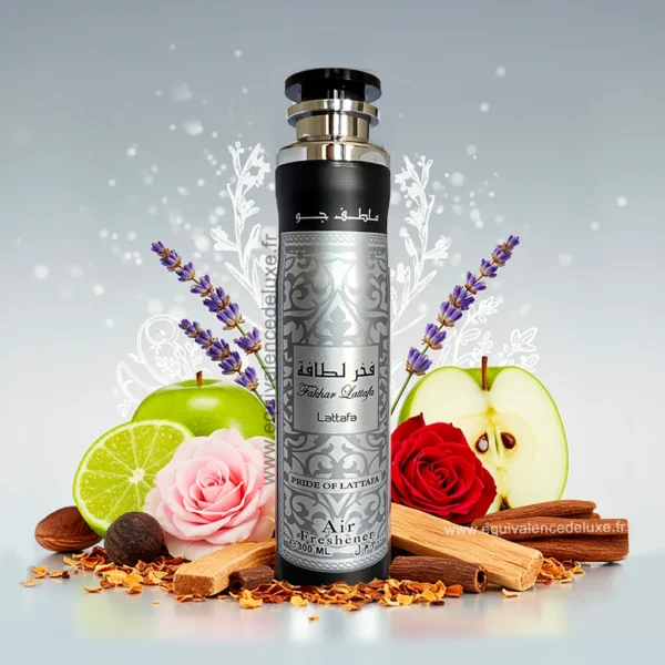 Parfum maison Fakhar Silver 300 ml – airfreshner lattafe Parfum maison spray parfumé fakhr silver lattafa 300ml