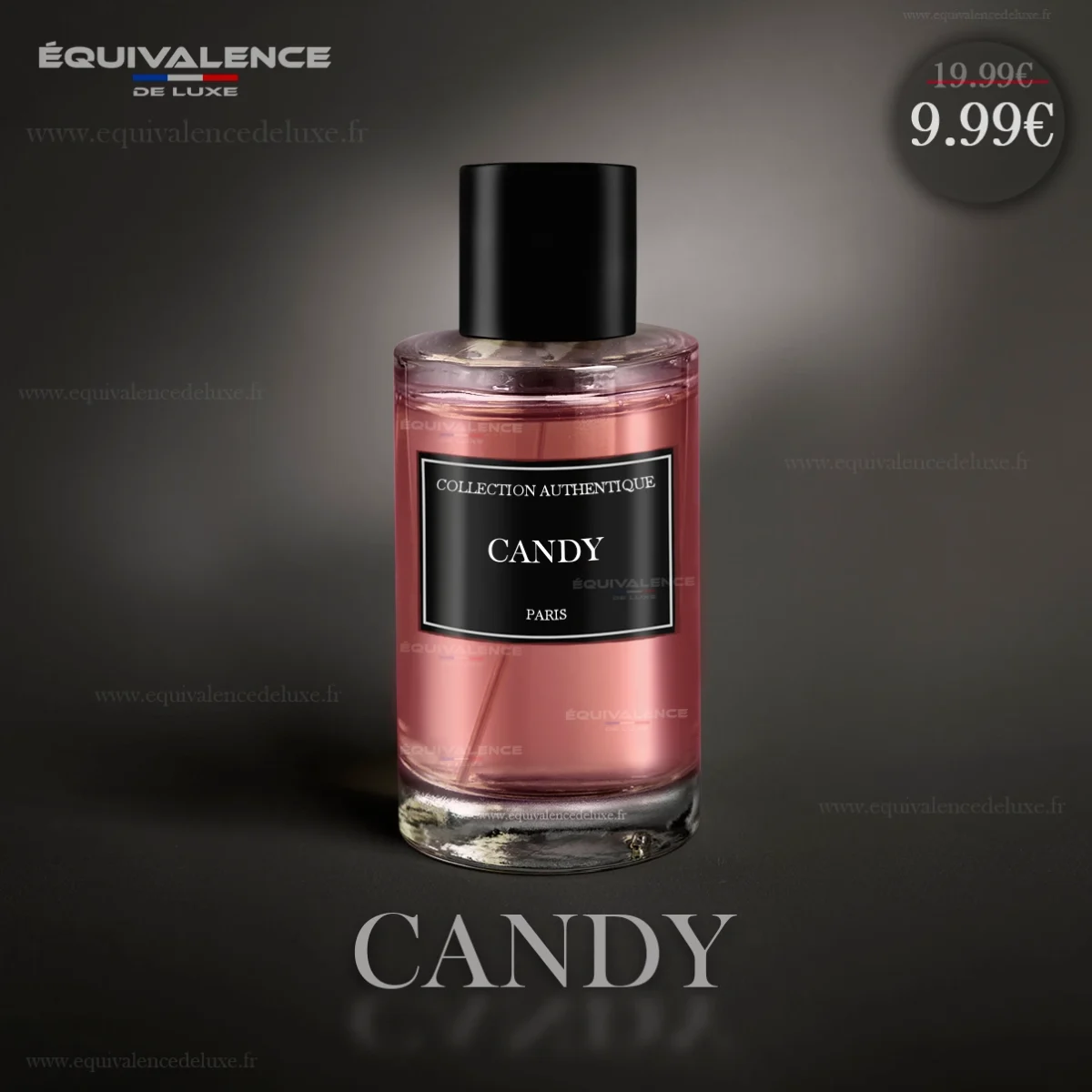 Flacon raffiné du Parfum CP Candy Femme 50ml, une fragrance gourmande et audacieuse aux accords sucrés et séduisants.