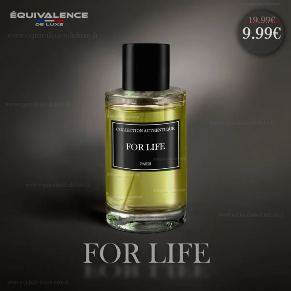 Flacon du Parfum CP For Life Homme 50ml présenté avec sa boîte raffinée, un symbole de force et de style classique.