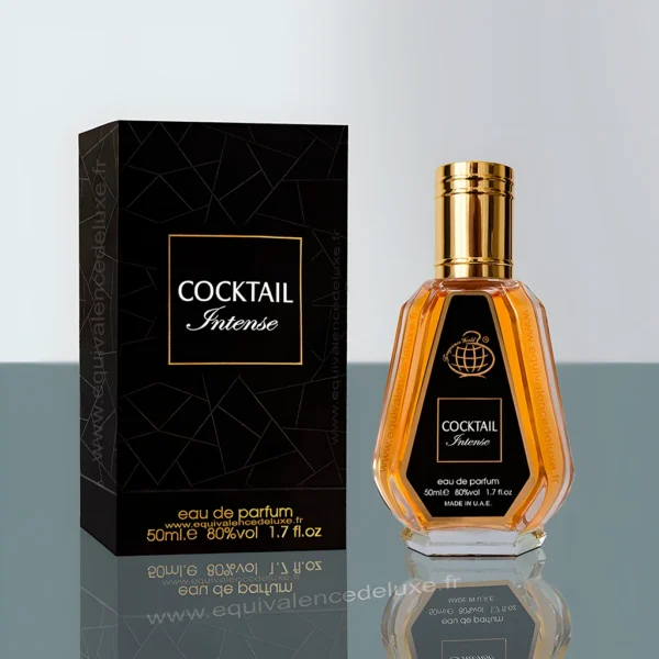 Flacon de parfum Cocktail Intense 50 ml aux notes boisées, ambrées et épicées