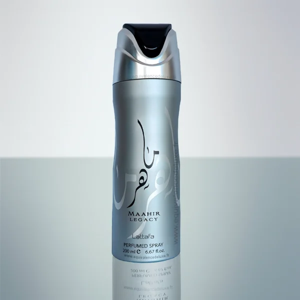 Déodorant oriental homme 200 ml Maahir Legacy by Lattafa – parfum intense, boisé et élégant