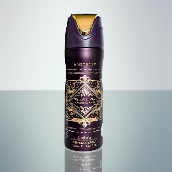 Déodorant parfumé Bade’e Al Oud Amethyst – spray oriental mixte 200 ml