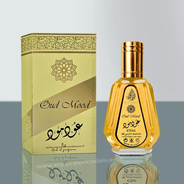 Flacon du parfum Oud Mood 50 ml, eau de parfum dubai , parfum oriental mixte aux notes boisées et ambrées