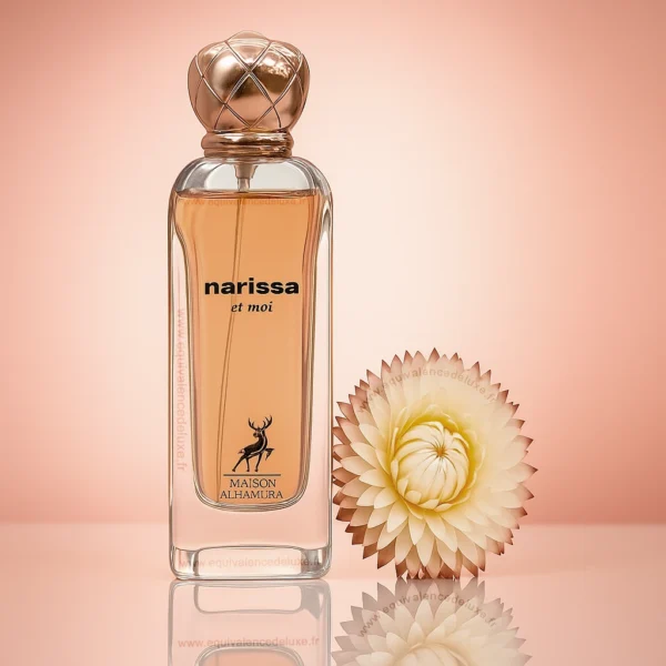 Flacon Narissa et Moi Eau de Parfum 100ml avec décoration florale – Maison Alhambra