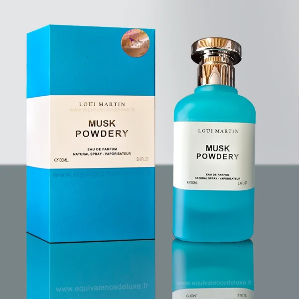 Parfum Musk Powdery Loui Martin 100 ml et coffret bleu – Eau de Parfum mixte