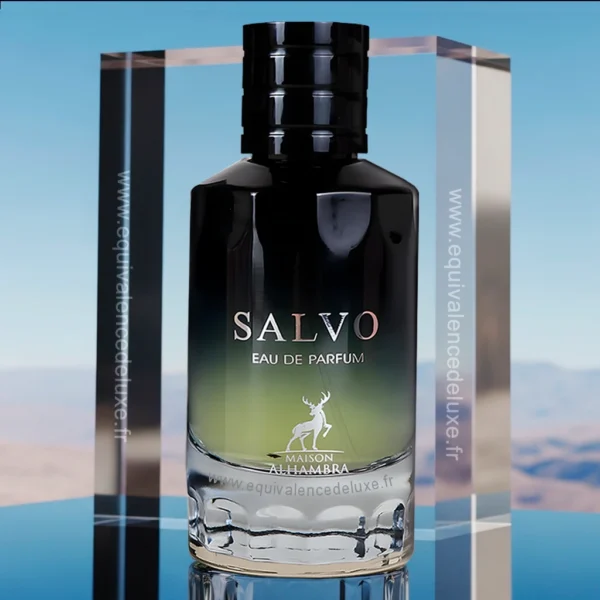 Packaging noir et flacon Salvo 100 ml – parfumerie homme élégant Maison Alhambra