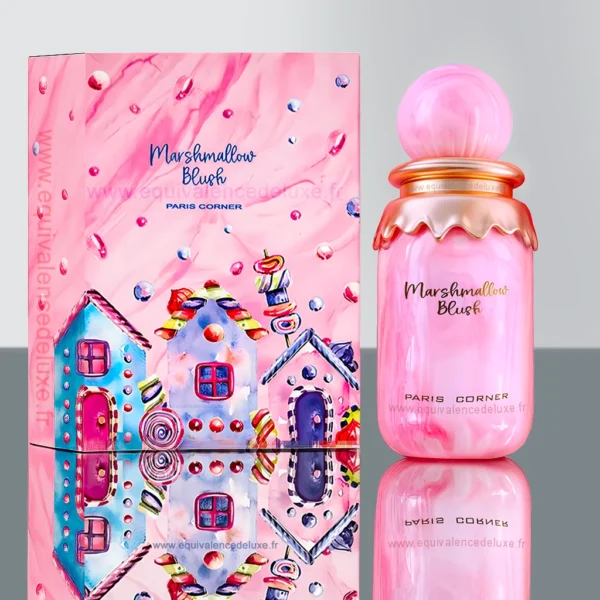 Eau de parfum Marshmallow Blush 100ml – flacon et coffret féérique Paris Corner décor bonbons