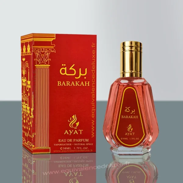 Flacon de parfum Barakah Ayat 50 ml, eau de parfum orientale ambrée mixte
