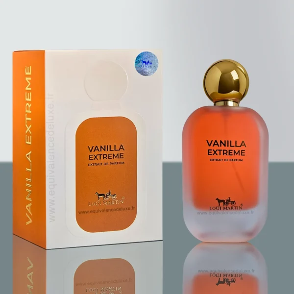 Flacon de l'Extrait de parfum Vanilla Extreme Loui Martin – Parfum sucré à la vanille pour femme – 100ml