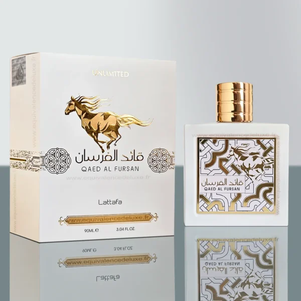 Flacon du parfum Qaed Al Fursan Unlimited – parfum homme oriental 90 ml élégant et puissant