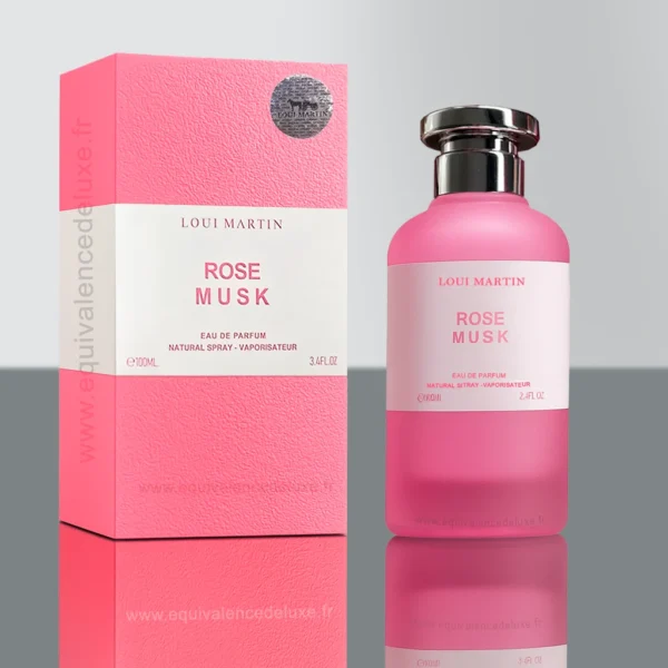 Flacon du parfum Rose Musk Loui Martin – parfum floral musqué élégant pour femme – 100 ml