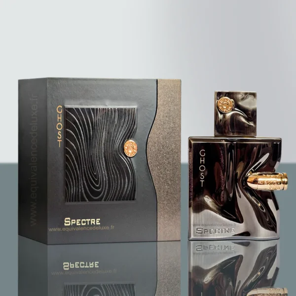Flacon du parfum Spectre Ghost – Eau de parfum vanillée intense mixte 100 ml au design noir et or