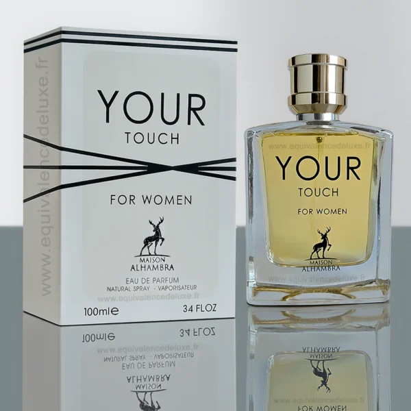 Flacon du parfum Your Touch 100 ml – Eau de Parfum pour femme aux notes florales, fruitées et musquées- dupe inspiré de parfum