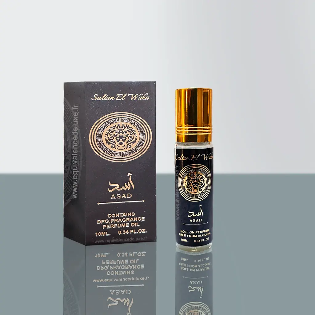 Asad Roll-On – Huile de Parfum Orientale Sans Alcool (10 ml) 1 Huile de parfum Roll-On Asad Sultan El Waha sans alcool