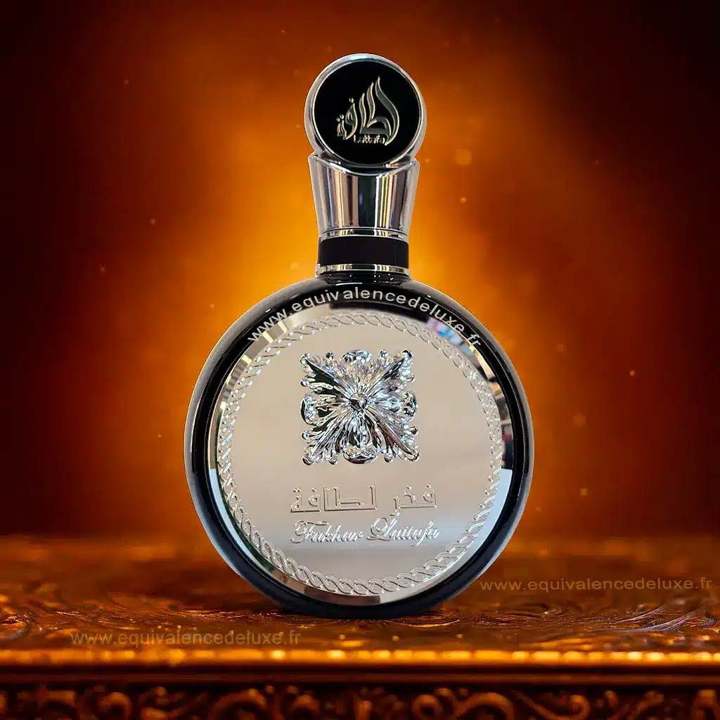 Fakhar Silver – Eau de Parfum Homme 100ml 2 Parfum Fakhar Silver pour homme, fraîcheur propre et fond boisé