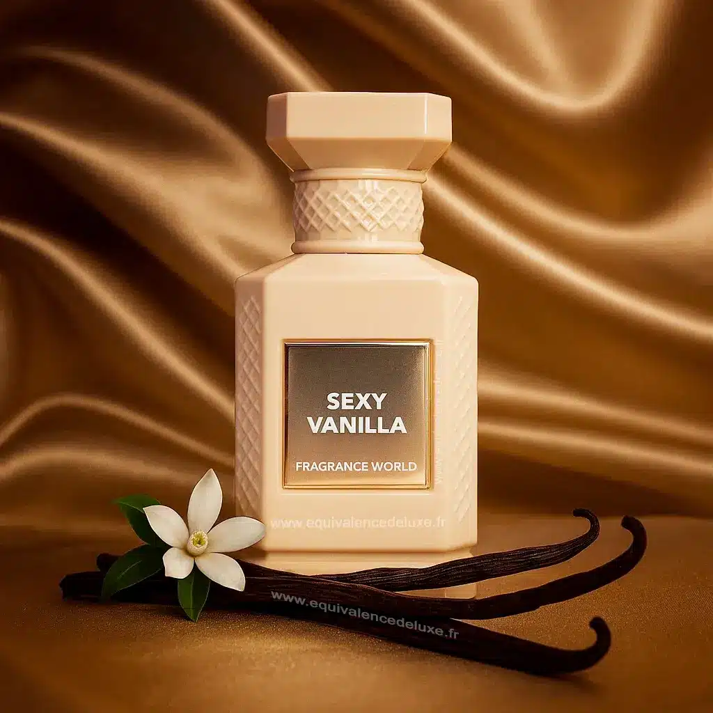Sexy Vanilla – Eau de Parfum Femme 80ml 2 Flacon beige du parfum Sexy Vanilla – Parfum gourmand et élégant