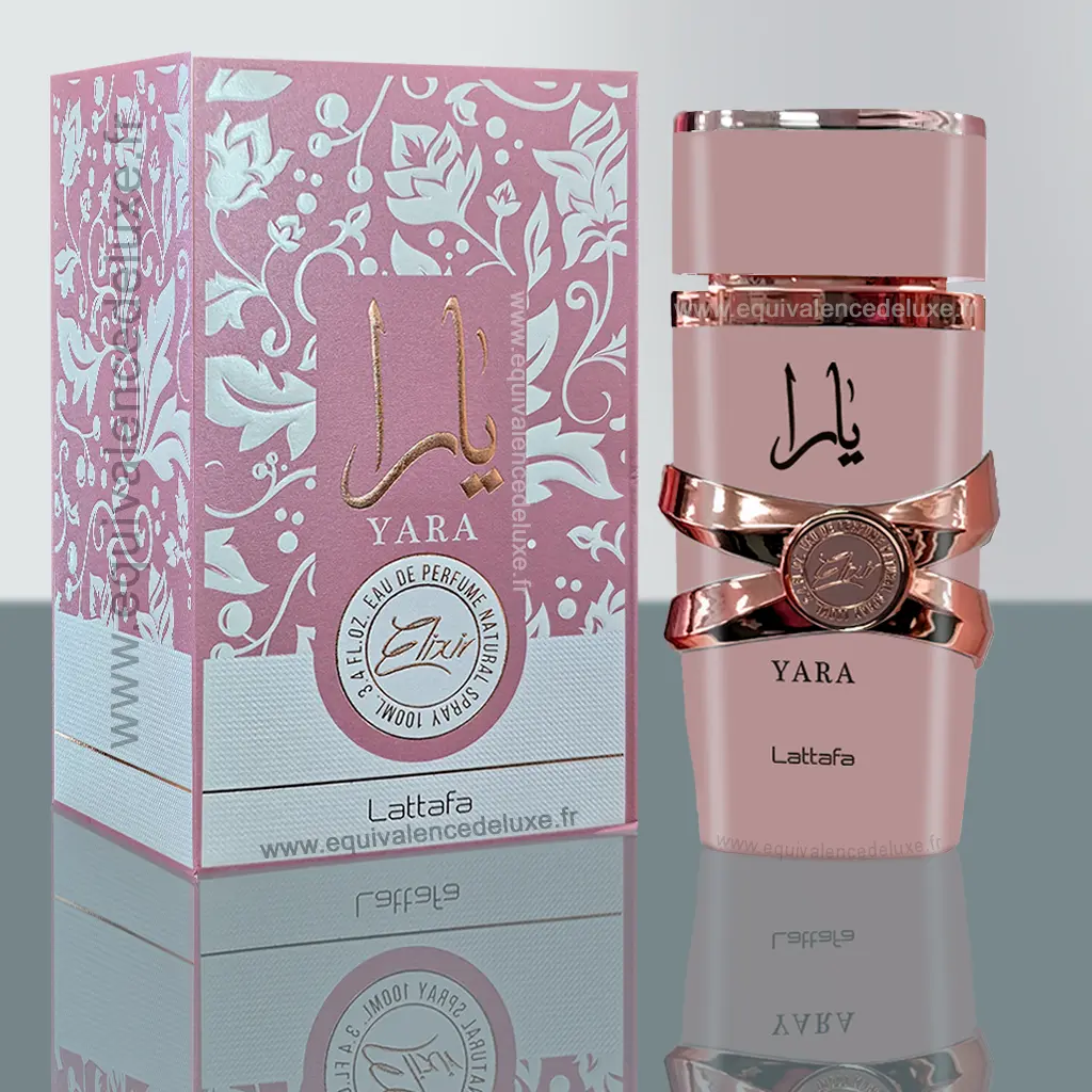 Yara Elixir – Lattafa – Eau de Parfum Femme 100 ml - Nouveauté 2025 1 Parfum Yara Elixir Lattafa flacon rose métallisé 100 ml