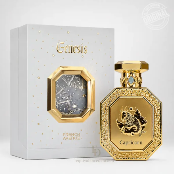 Capricorn French Avenue Genesis Eau de Parfum mixte 100 ml avec flacon doré et boîte