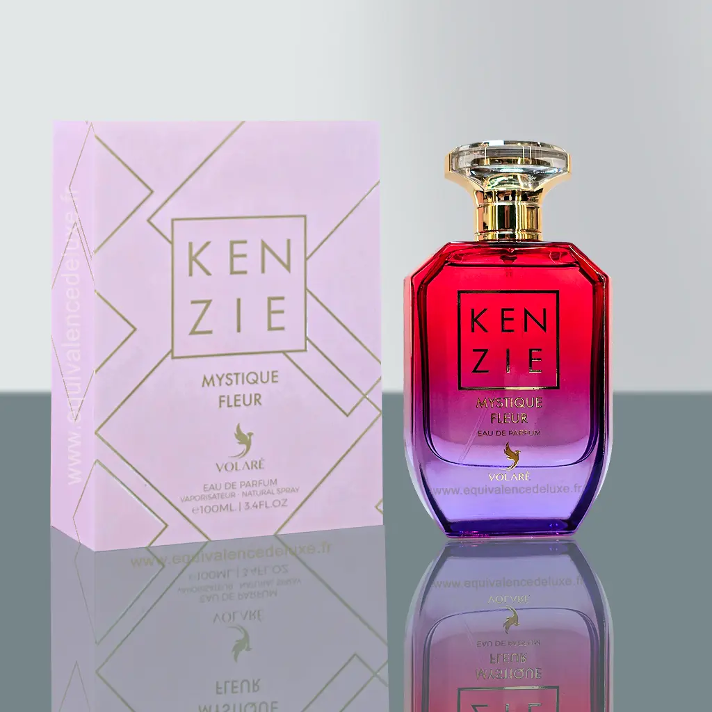 Kenzie Mystique Fleur – Eau de Parfum Femme 100 ml | Floral, Fruité & Envoûtant – Parfum tendance Dubaï 1 Eau de Parfum Kenzie Mystique Fleur – Flacon violet rose – Parfum femme Volaré