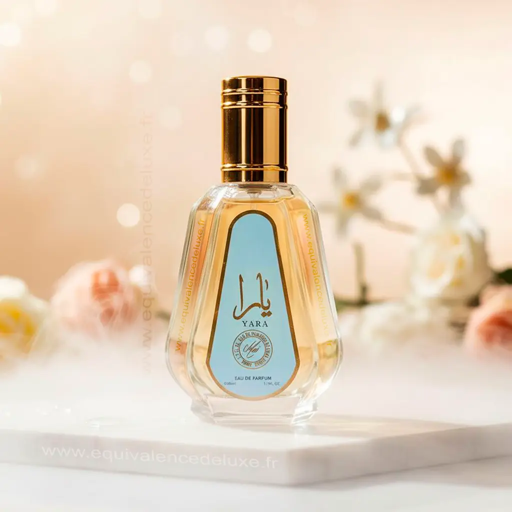Yara Moi – Eau de Parfum Floral Gourmand Musqué 50ml 2 Yara Moi – Flacon élégant parfum floral musqué avec notes vanille et fleurs blanches