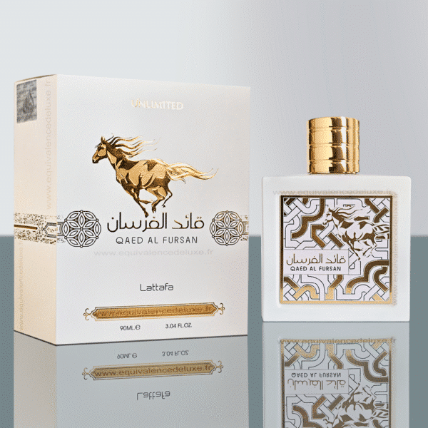Flacon Qaed Al Fursan 90ml – Parfum floral ambré et boisé mixte