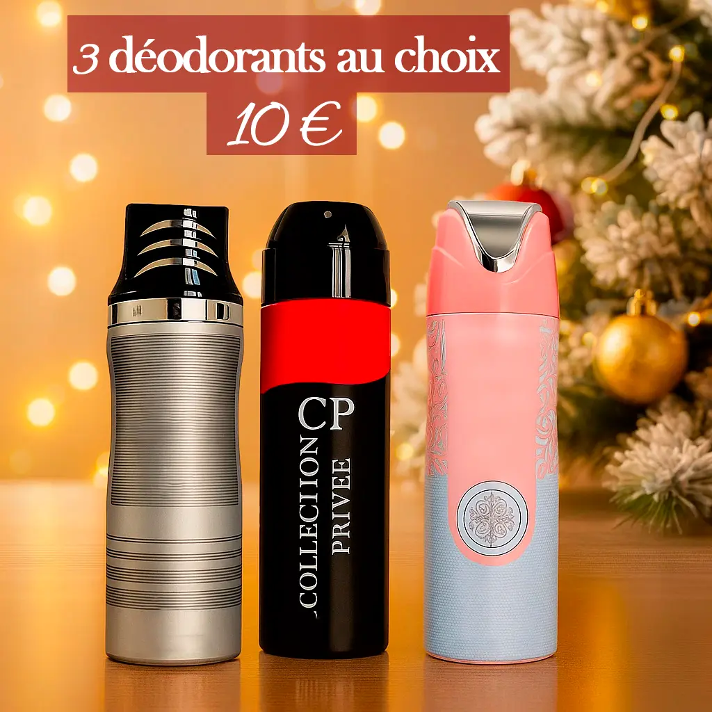 Offre 3 déodorants au choix pour 10€