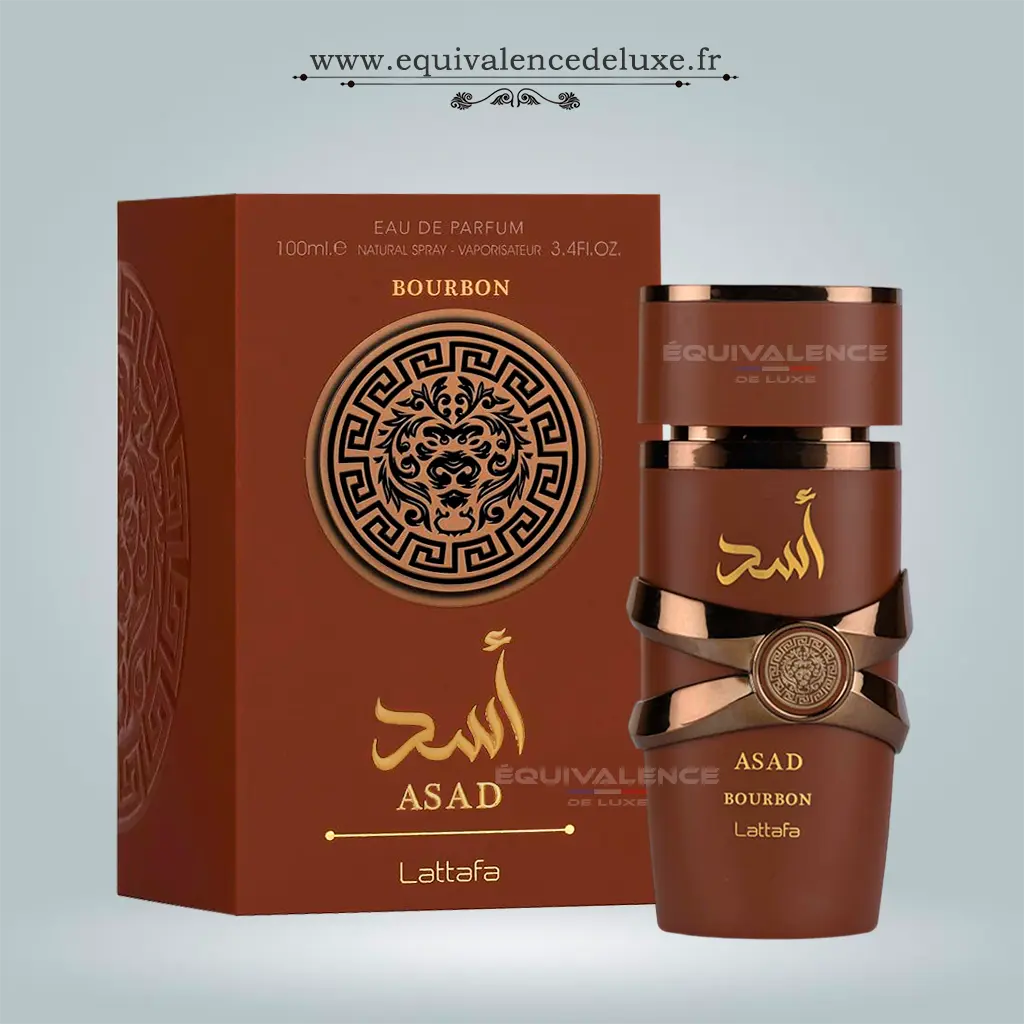 Asad Bourbon – Lattafa | Parfum Oriental Vanillé Intense 1 Parfum Asad Bourbon Lattafa avec boîte – eau de parfum orientale intense pour homme
