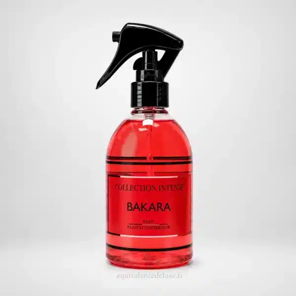 Spray d’intérieur Bakara Collection Intense 250 ml présenté dans une ambiance élégante et lumineuse
