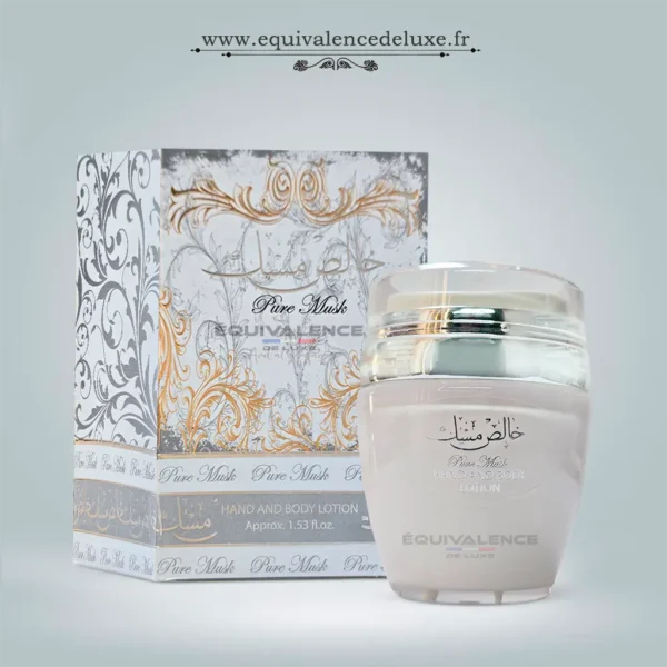 Parfum Femme 30 Crème Pure Musc hand and body lotion flacon et boîte parfum musc blanc