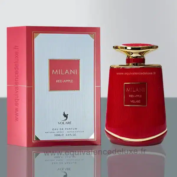 Parfum Femme 34 Flacon de parfum Milani Red Apple Volaré, eau de parfum fruitée aux accords de pomme rouge, parfum féminin