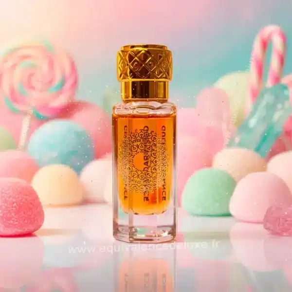 Musc Yara Candy – Parfum musqué sucré effet bonbon Musc Yara Candy parfum musqué gourmand, flacon avec coffret rose, notes sucrées et féminines, musc doux oriental