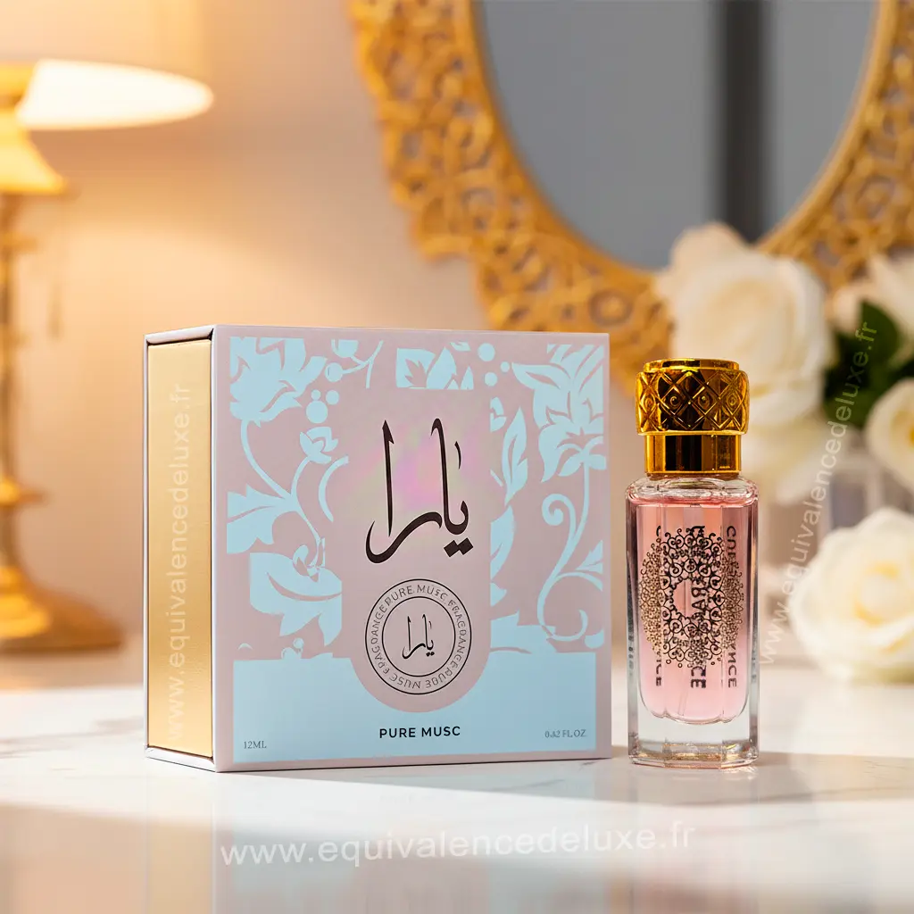 Musc Tahara Yara Rose – Gulf Fragrance (12 ml) 4 Musc Yara Pure Musc parfum musqué doux et propre, flacon avec boîte élégante, parfum délicat pour femme