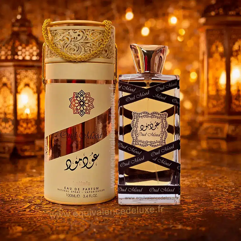 Oud Mood – Lattafa | Parfum Oriental Oud Intense 2 Parfum Oud Mood 100 ml eau de parfum orientale mixte, flacon élégant avec étui, parfum oriental boisé et ambré